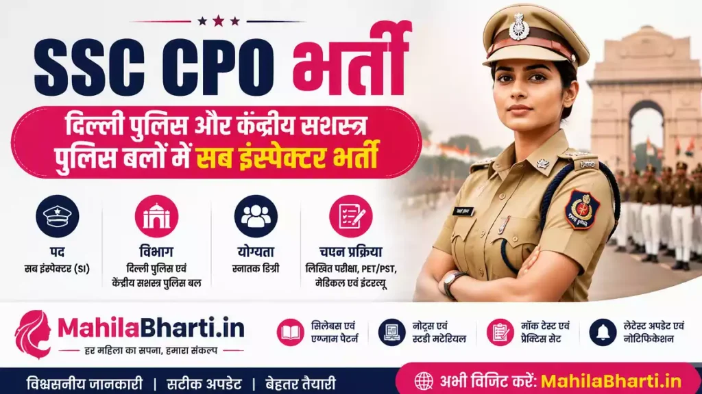 SSC CPO Bharti SSC CPO SI Recruitment CAPF SI Recruitment