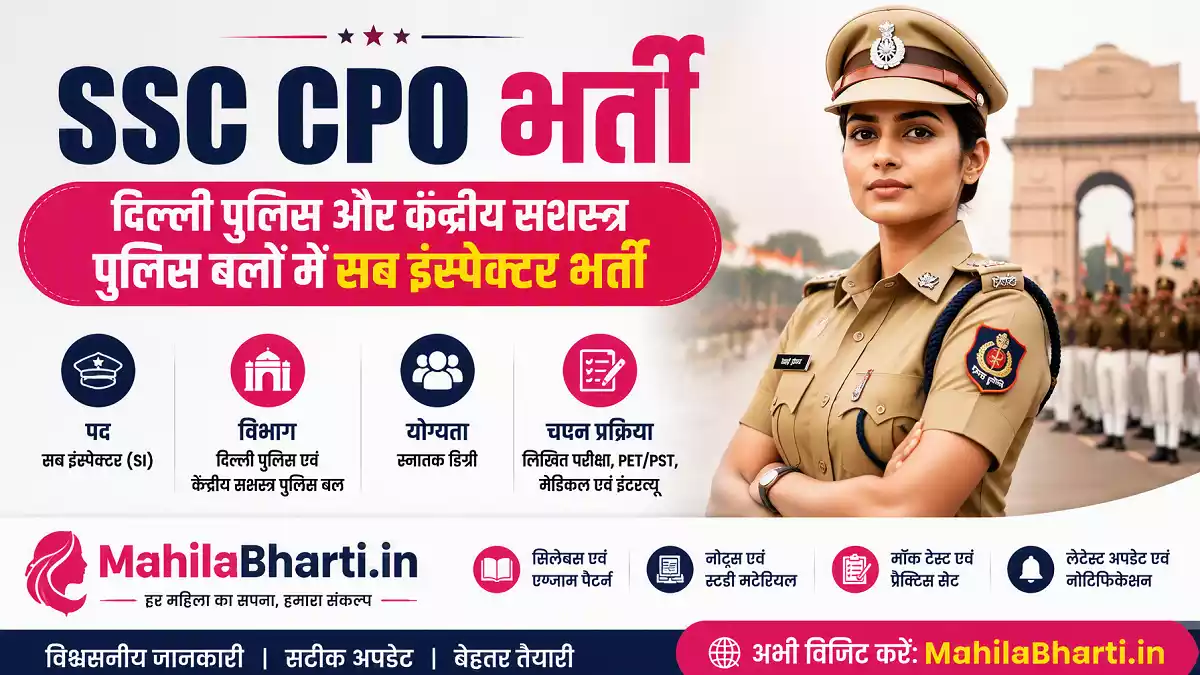 SSC CPO Bharti SSC CPO SI Recruitment CAPF SI Recruitment