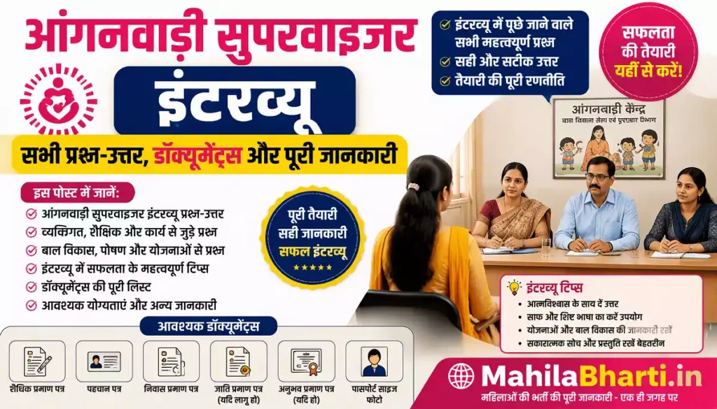 Anganwadi Supervisor Interview