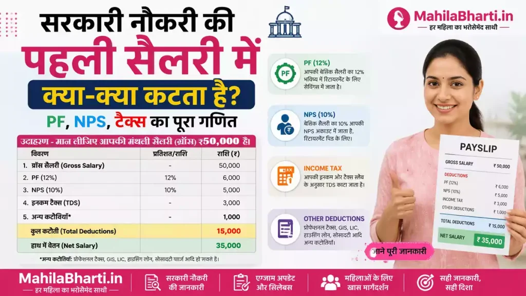 First Salary Government Job First Salary Deduction